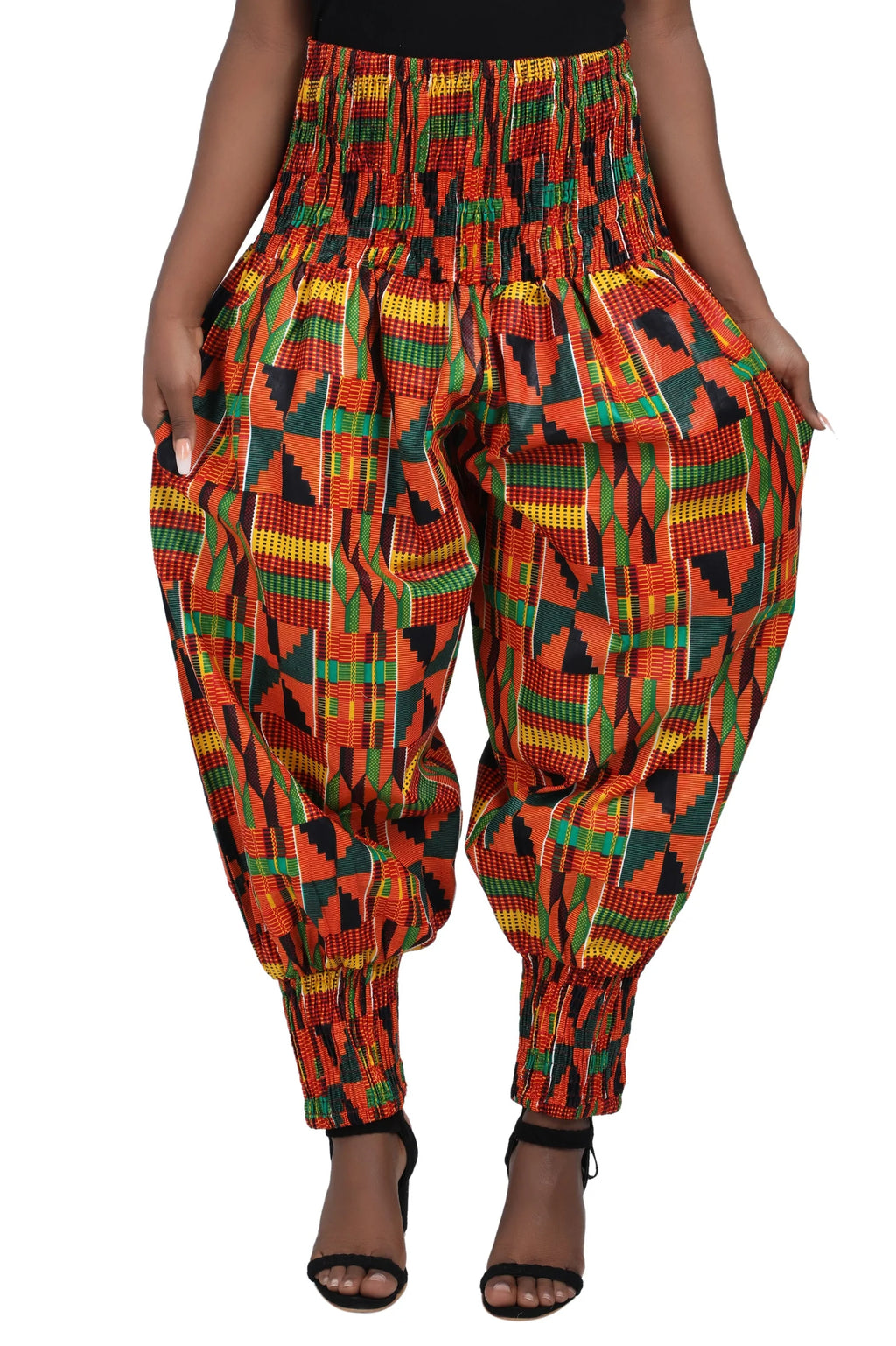 Ankara Print Harem Pants w/ Elastic Ankle