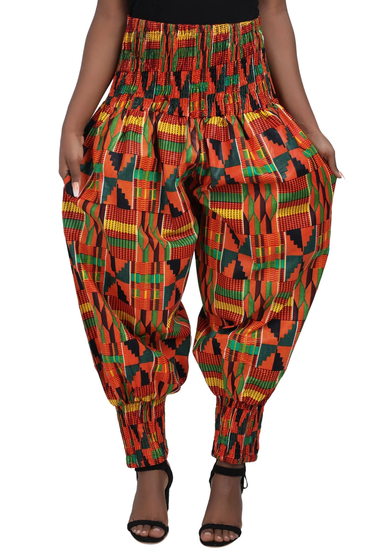 Ankara Print Harem Pants w/ Elastic Ankle