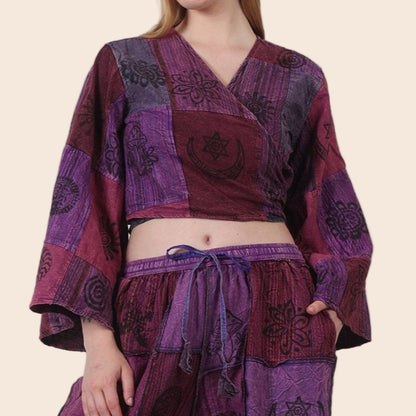 Patchwork Tie or Wrap Top