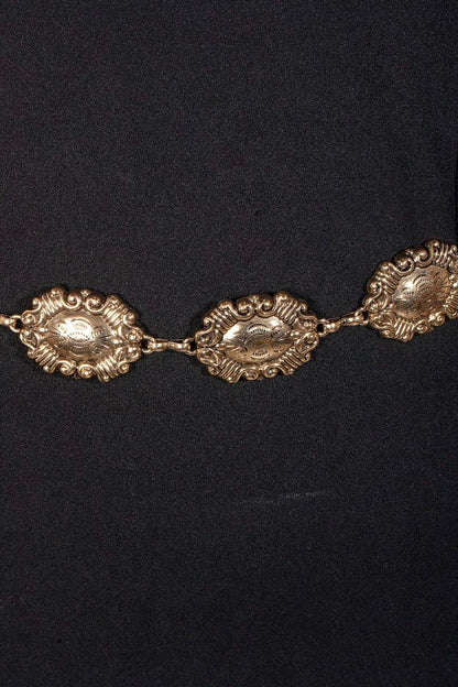 Gold Detailed Disc Chain Belt