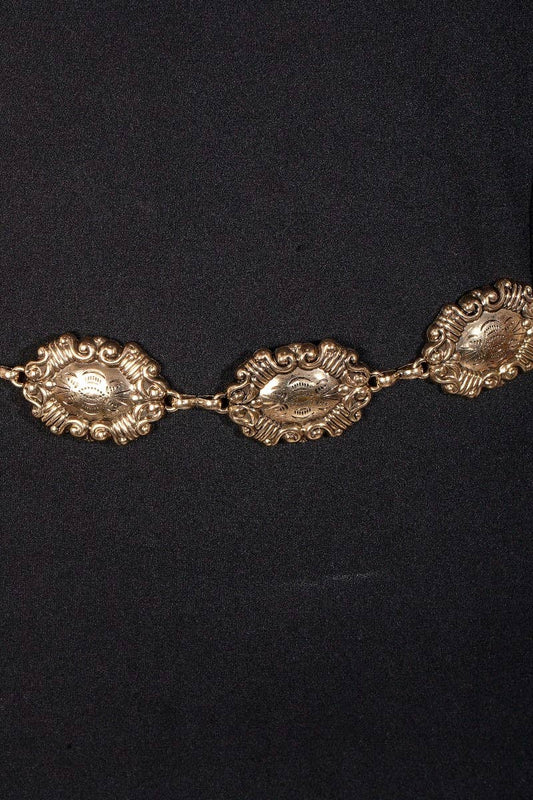 Gold Detailed Disc Chain Belt