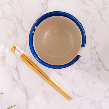 Blue Dragon Design 18oz 5.25"D Bowl With Chopsticks Set