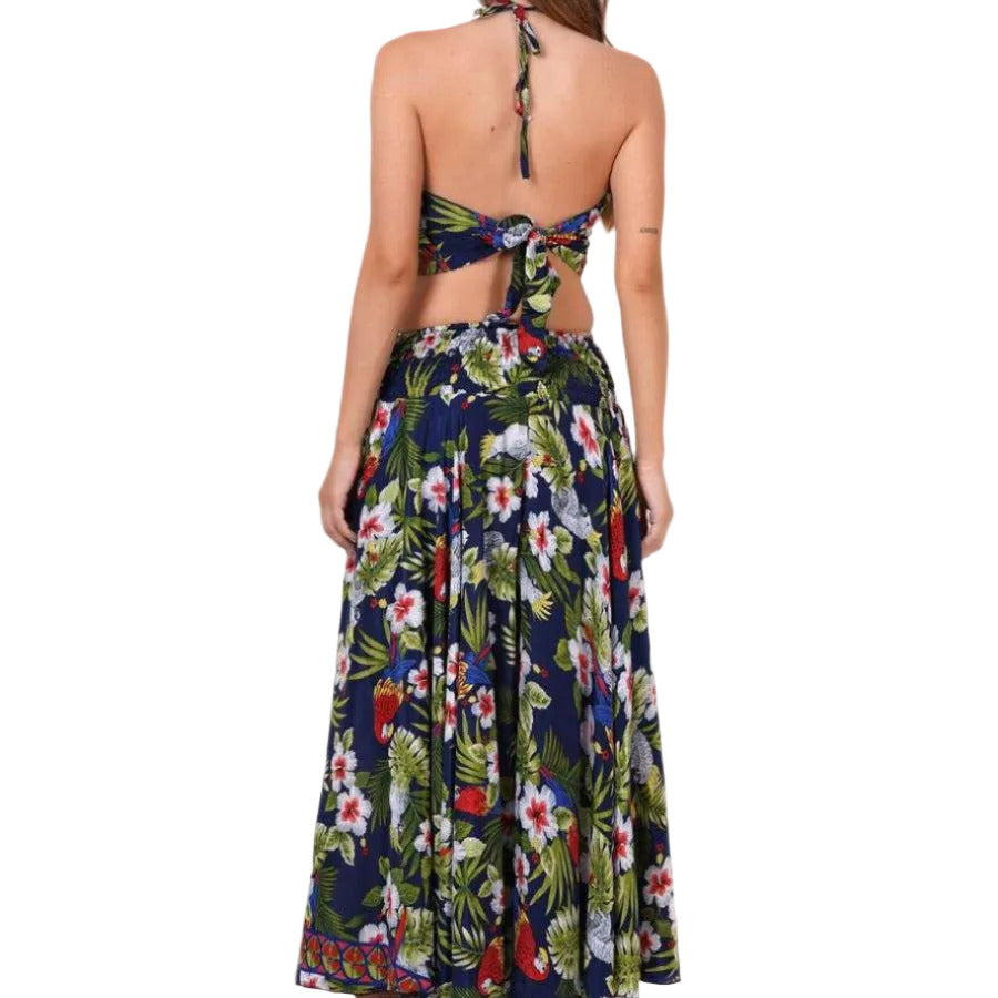 Halter Top and Palazzo Pants Matching Set