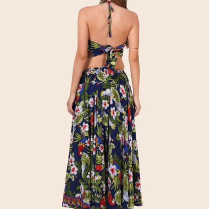 Halter Top and Palazzo Pants Matching Set