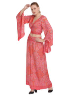 Wrap Top and Palazzo Pants Matching Set