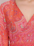 Wrap Top and Palazzo Pants Matching Set