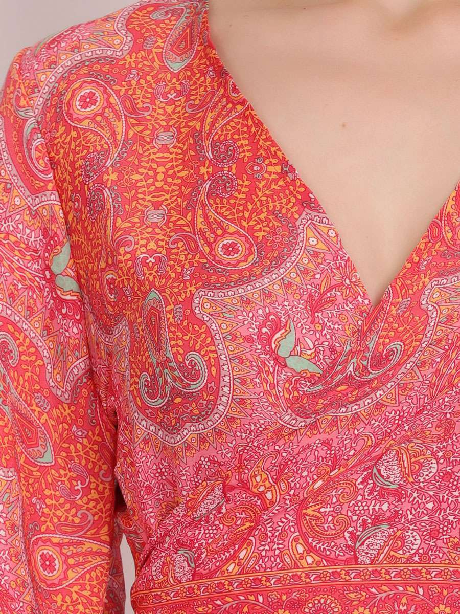Wrap Top and Palazzo Pants Matching Set