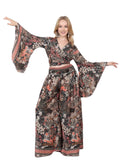 Wrap Top and Palazzo Pants Matching Set