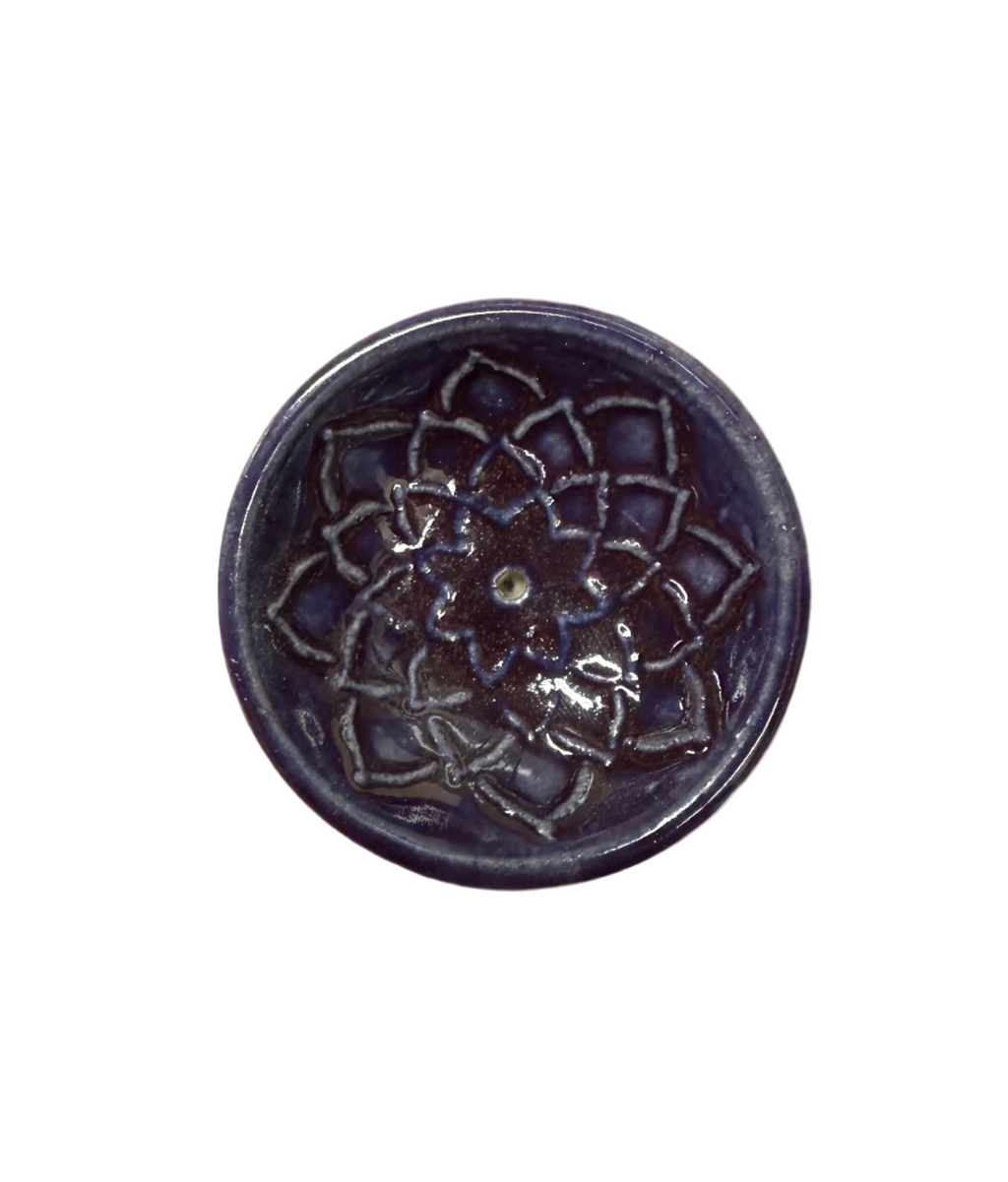 Embossed Ceramic Incense Burner Bowl
