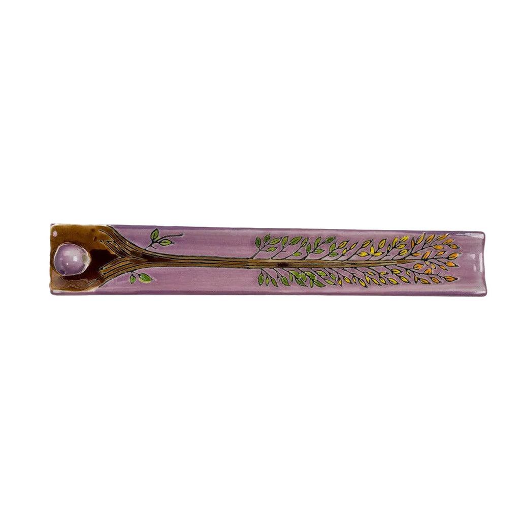 Handpainted Ceramic Incense Holder 9 inch L Tree of Life
