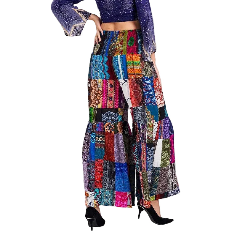 Rayon Patchwork Pants