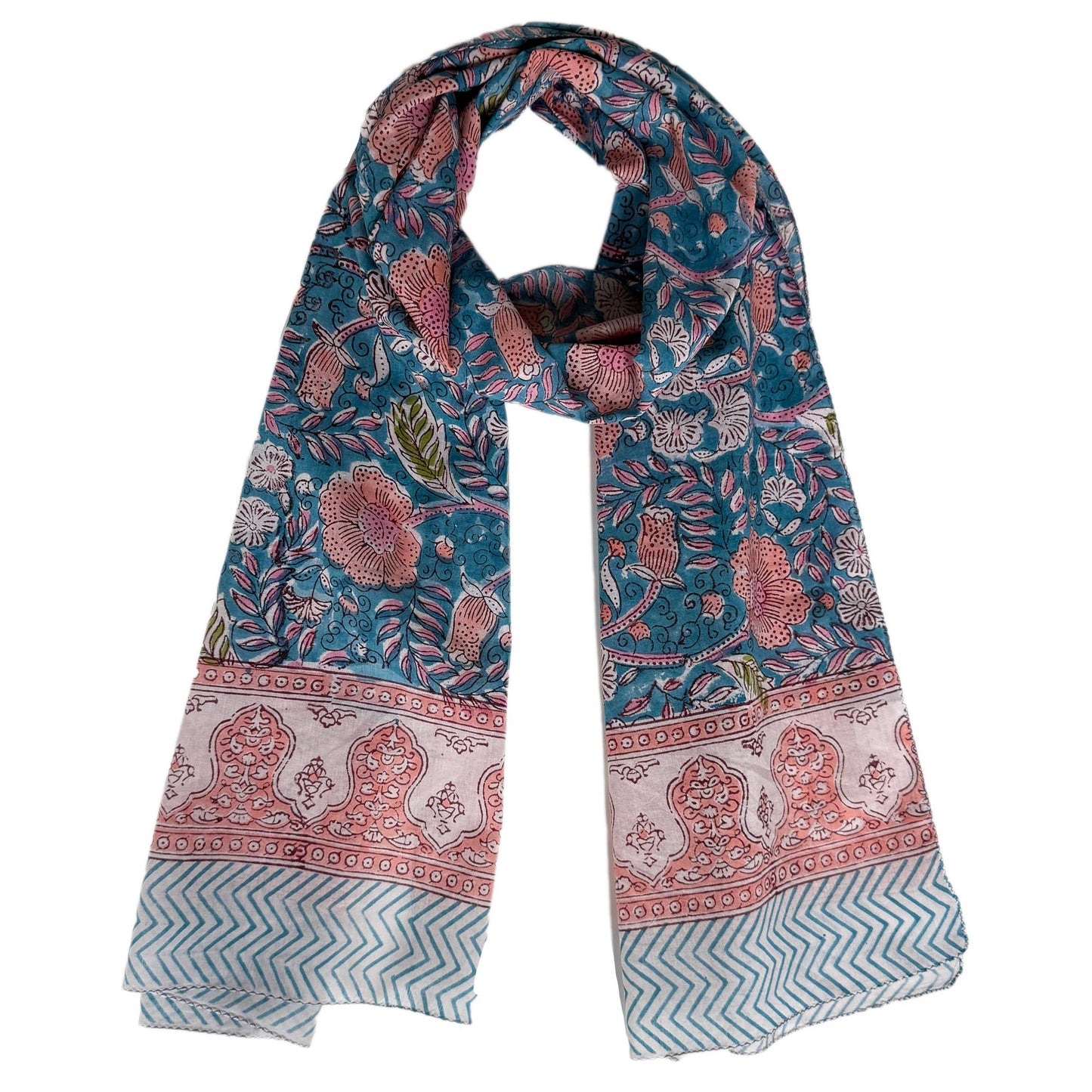 Maria Hand Block Printed Scarf