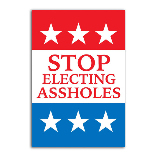 Stop Electing Assholes Refrigerator Magnet