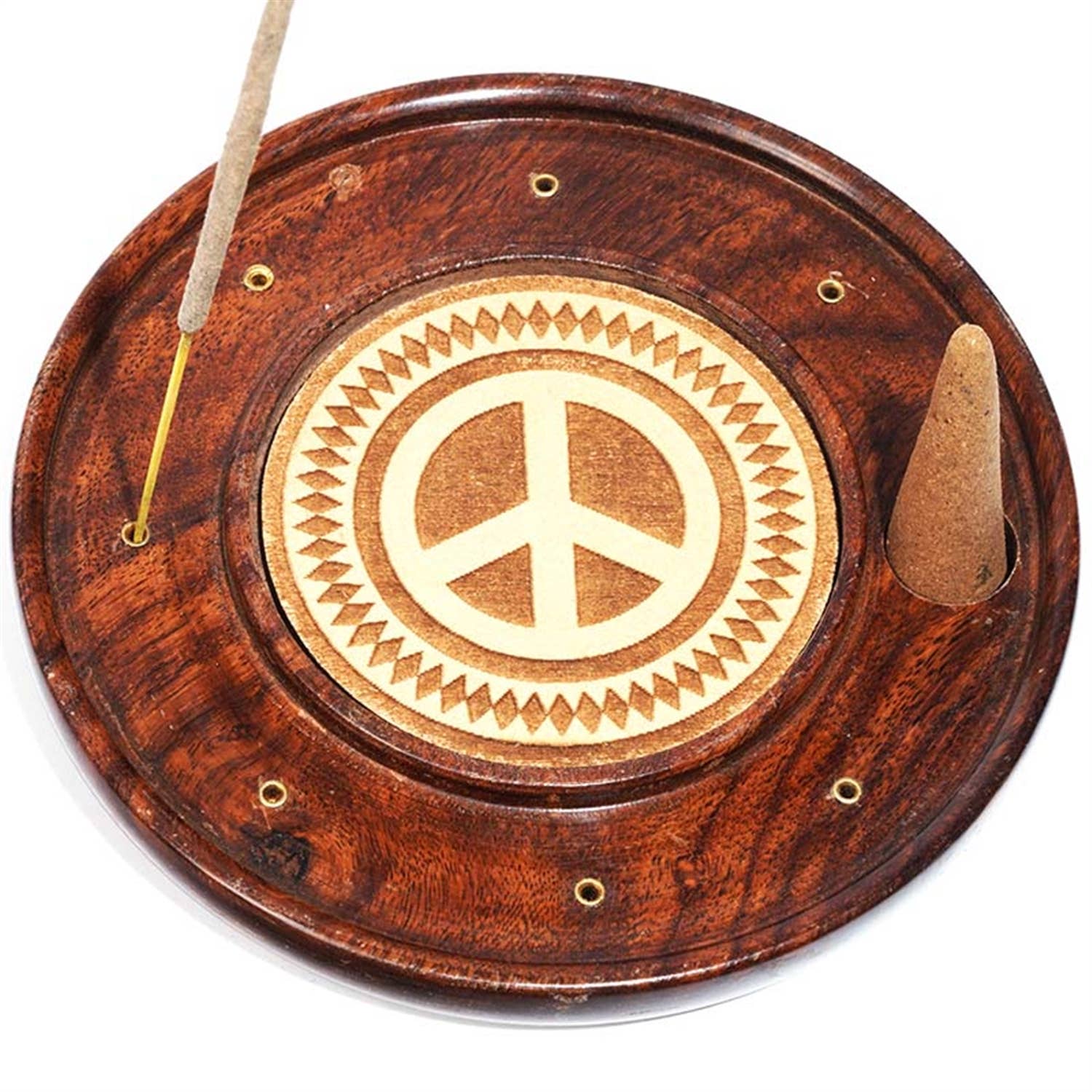 Incense Burner Plate Peace Sign