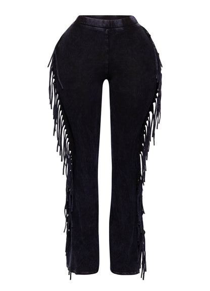 Fringe detailed pants