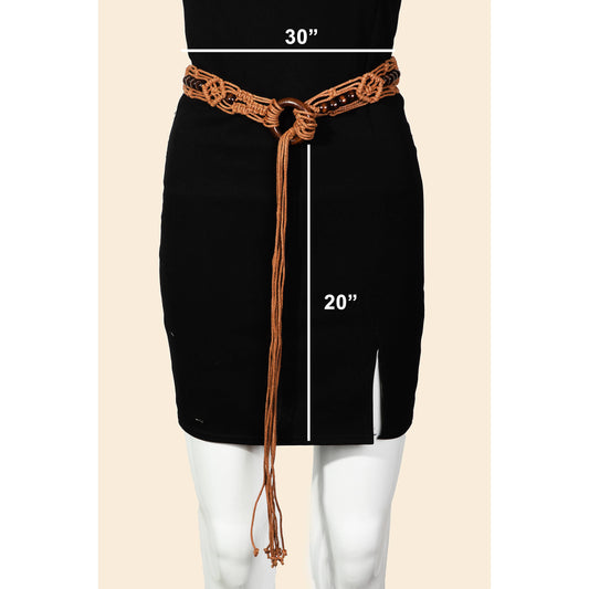 Rope Braided Boho Belt