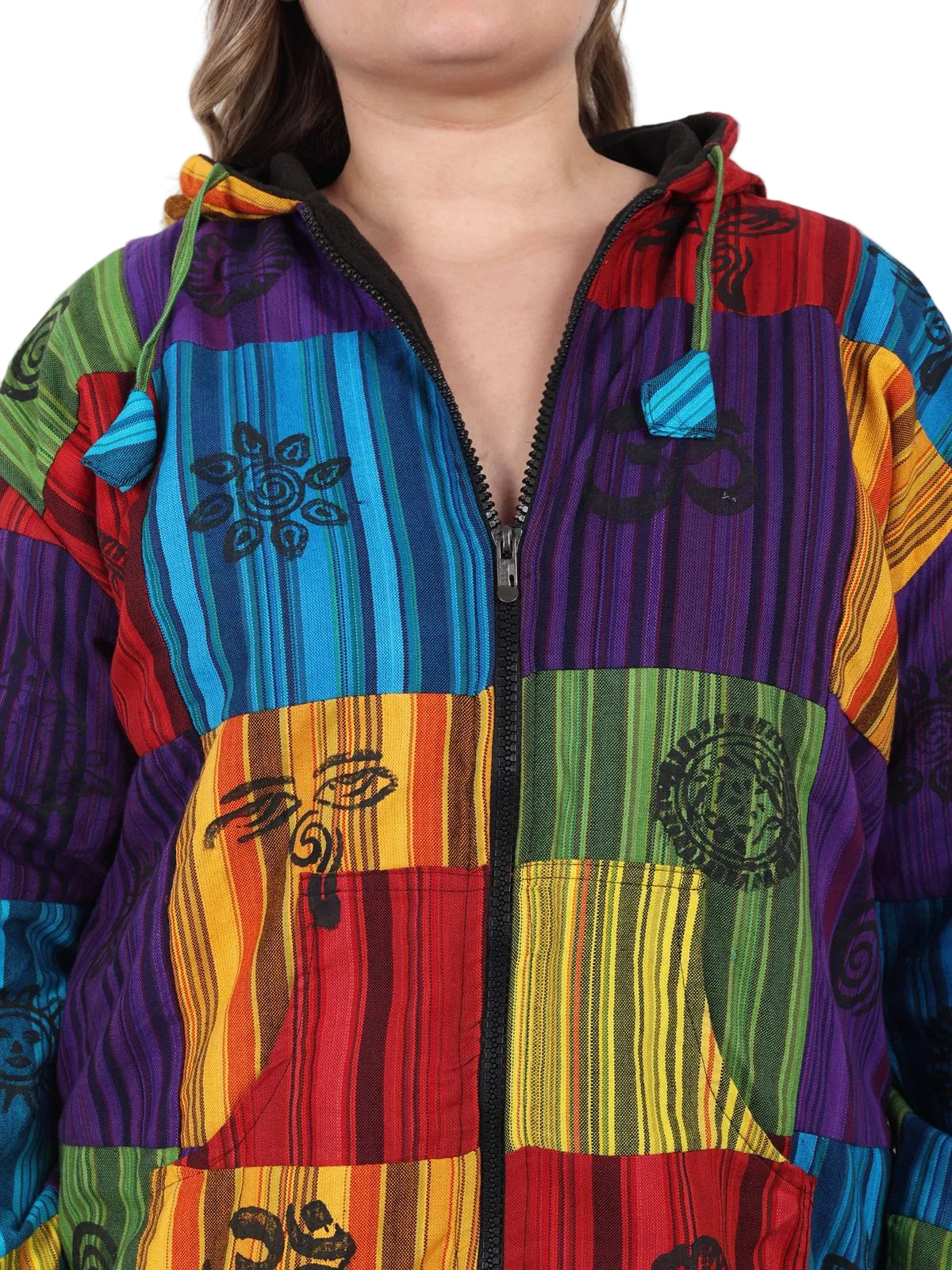 Nepali Hoodie Patchwork Jacket