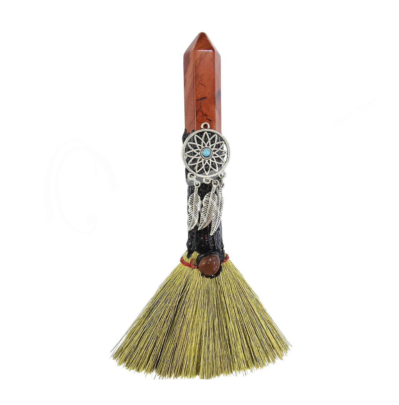 Red Jasper Point Altar Broom