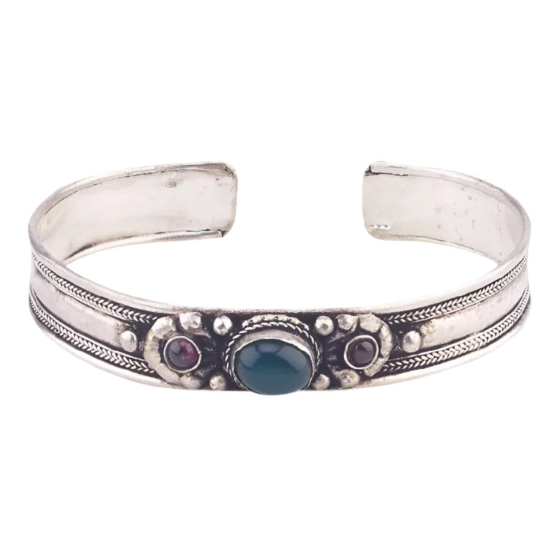 1/4" Gemstone Cuff