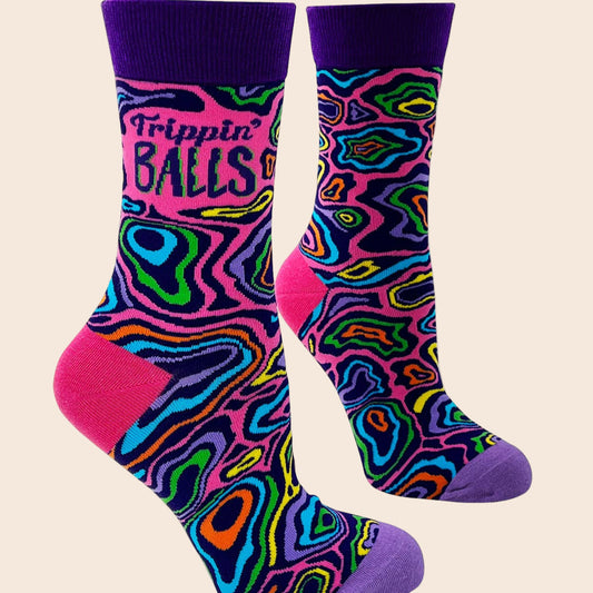 Trippin Balls Womens's Crew Socks