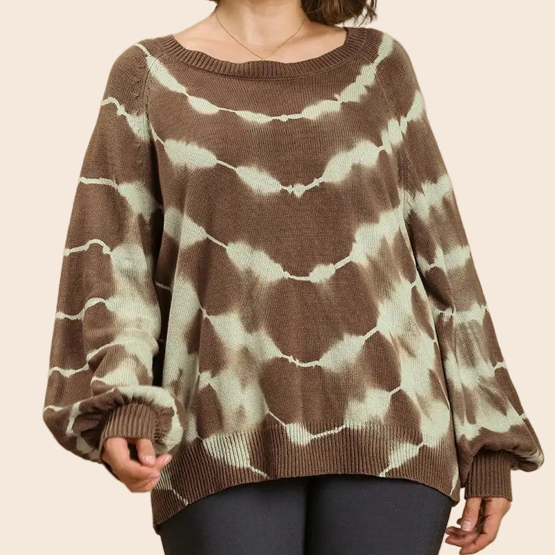 Tie Dye Round Neck Pullover