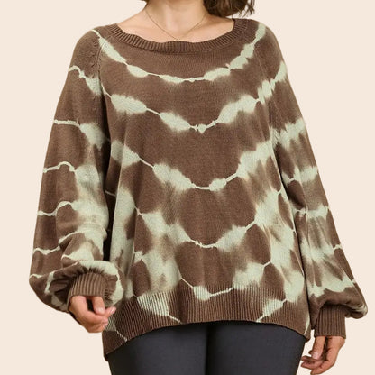 Tie Dye Round Neck Pullover