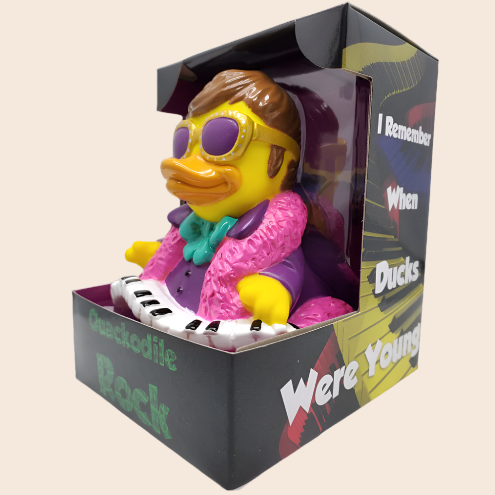 Celebriduck Quackodile Flock Rubber Duck