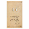 Literary Quotes Moon Post Earrings