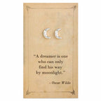 Literary Quotes Moon Post Earrings