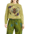 Long Sleeve Bee Crop Top