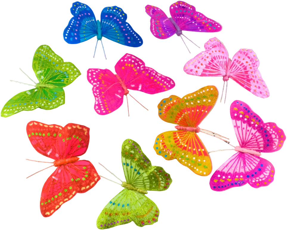 Rainbow Glitter Butterfly Garland