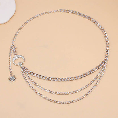 Layered Moon Chain Belt