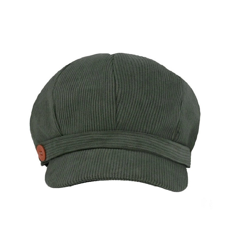 Corduroy Cabbie Hat
