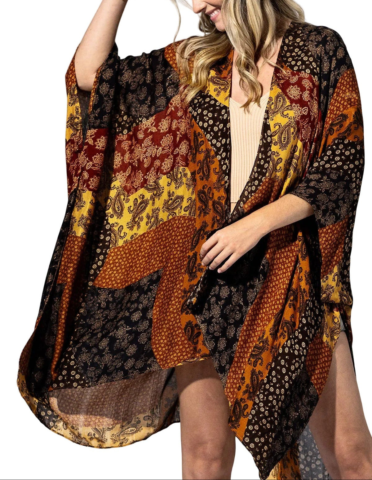 Patchwork Meadow Kimono