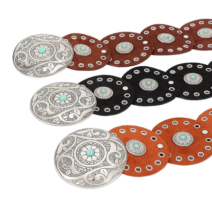 Faux Suede Disc Belt