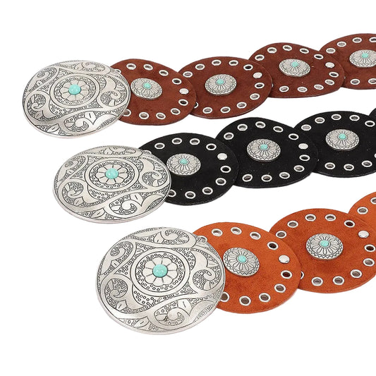 Faux Suede Disc Belt