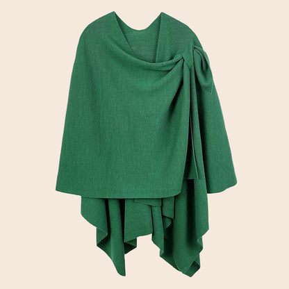 Solid Ruana with Shoulder Strap