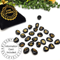 Black Agate Rune Sets with Velvet Pouch