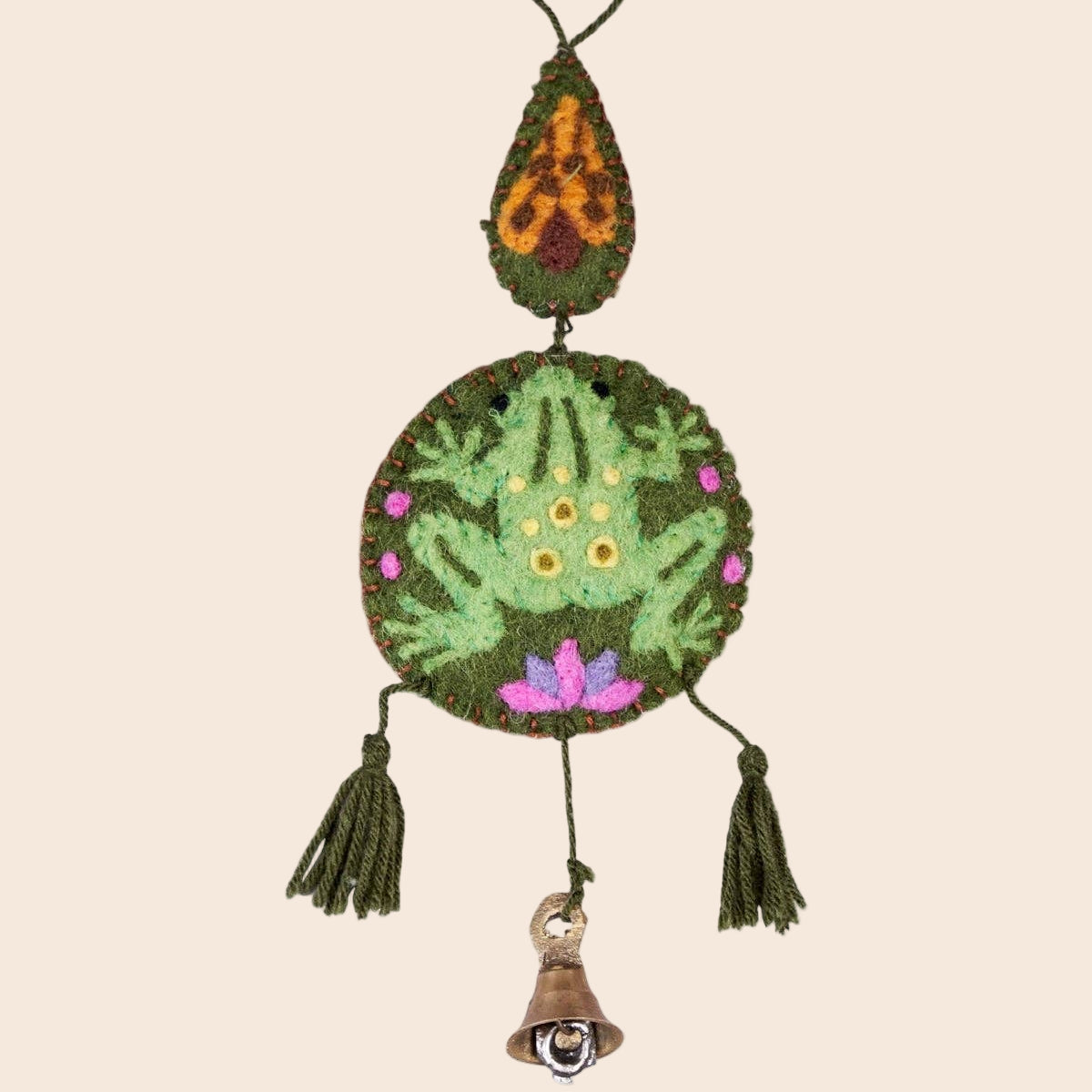 Floral Felt Bell Charm