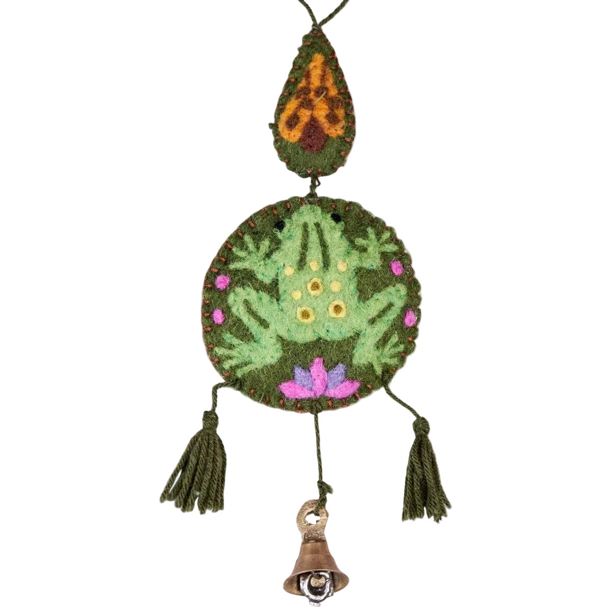 Floral Felt Bell Charm