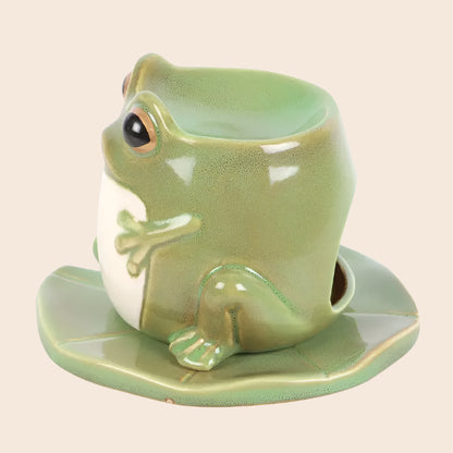 Frog On Lily Pad Oil Burner