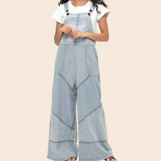 Overall Patchwork Waffle Knit