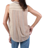 Warm Ethereal Stripes Vintage Collared Shirt