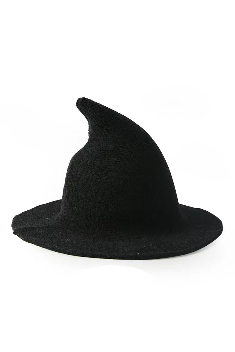 Black Knitted Witch Hat