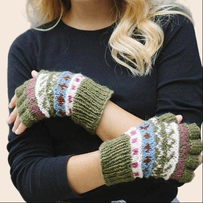 Winter Love Wool Unisex Arm Warmer Fingerless Gloves