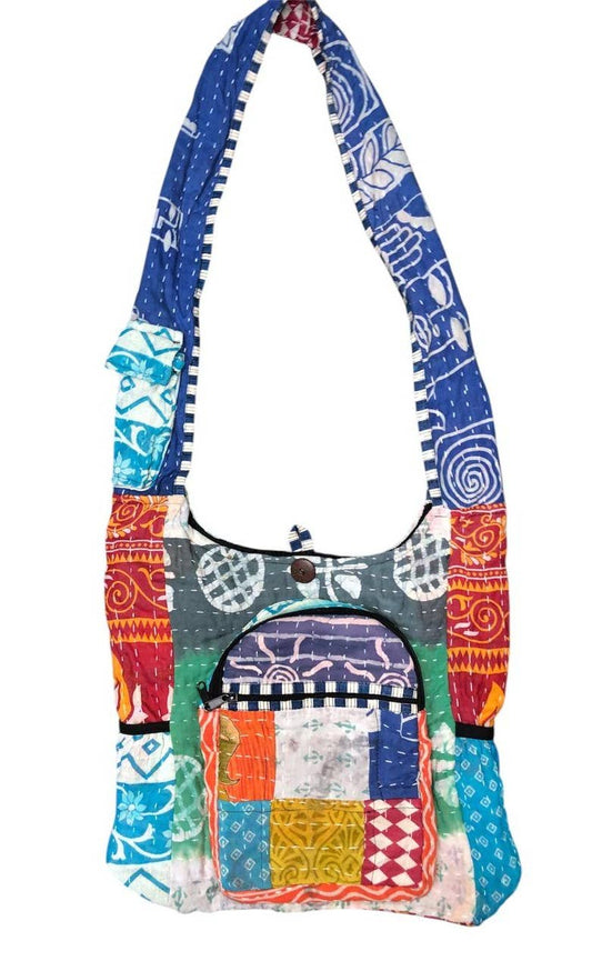 Cotton Kantha Side Pocket Bag