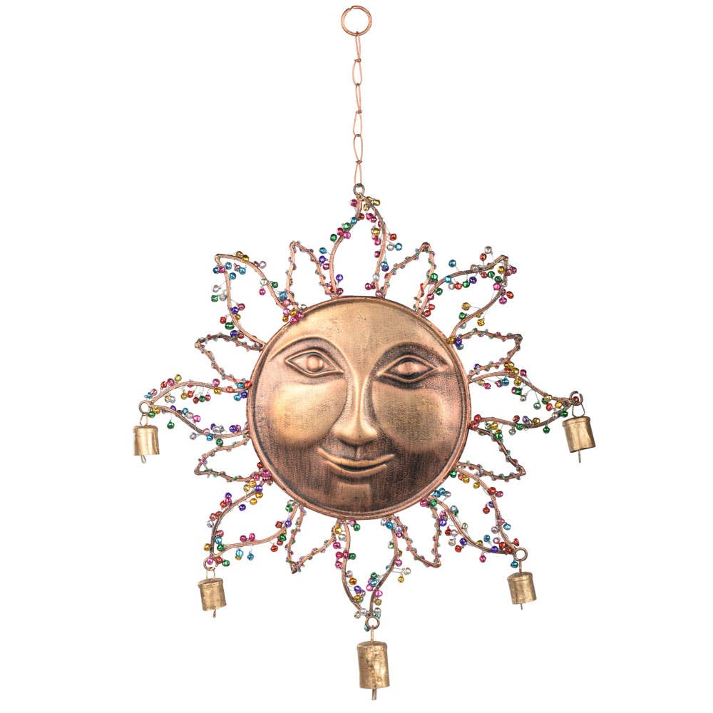 Sunface Windchime With Multicolor Bells