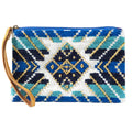 Handmade Blue Pattern Clutch