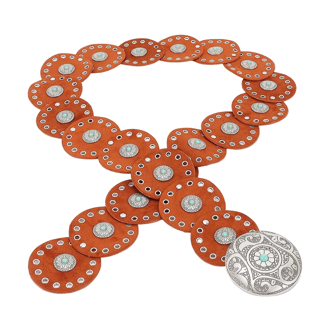 Faux Suede Disc Plus Size Belt