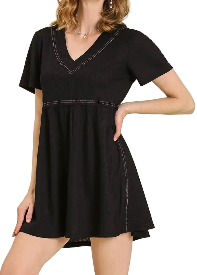 Waffle Knit Tunic Dress